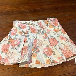 NWT Floral Tennis Mini Skirt